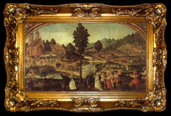 framed  WERTINGER, Hans A Village Celebration, ta009-2